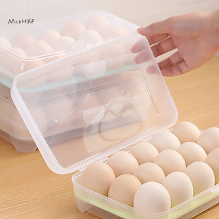 Mcehkf 15 Lưới Hộp Bảo Quản Trứng Hộp Đựng Trứng PP Hộp Trứng Khay Có Nắp Ngăn Kéo Tủ Lạnh Ngăn Bảo Quản Giá Trứng Hỗ Trợ Mới