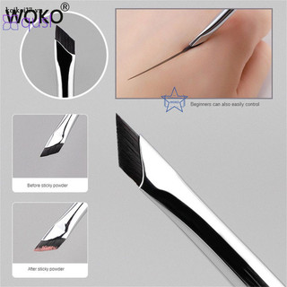 Leosoxs Nâng cấp lưỡi bút kẻ mắt bàn chải góc mịn siêu mỏng bàn chải bút kẻ mắt chi tiết chính xác Qusl