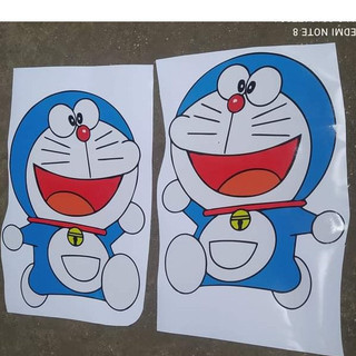 Tem hình Doremon decan dán xe siêu dễ thương, Tem sticker hoạt hình Doremon dán xe