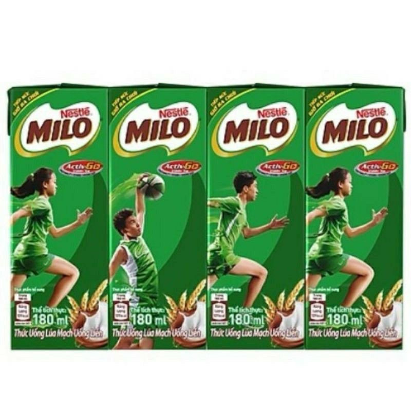 1 vỉ 4 Hộp Sữa MiLo 180ml