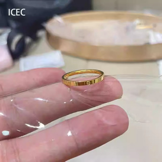 Đơn Giản Vòng Thép Titan Thiết Kế Vít Nhẫn Chống Phai Màu Vàng 18K Cao Cấp Tinh Tế Nhẫn Quà Tặng Bán Buôn