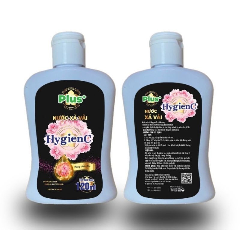 Nước xả vải HygienC Plus hàng Việt Nam chai 120ml ( mẫu thử mùi ) # @ @