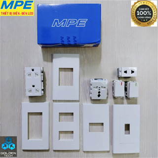 (Chính hãng MPE) Hạt công tắc ổ cắm đa năng, Mặt 1-2-3-4-5-6 thiết bị, ổ cắm đơn, 3 chấu -Dùng được với panasonic
