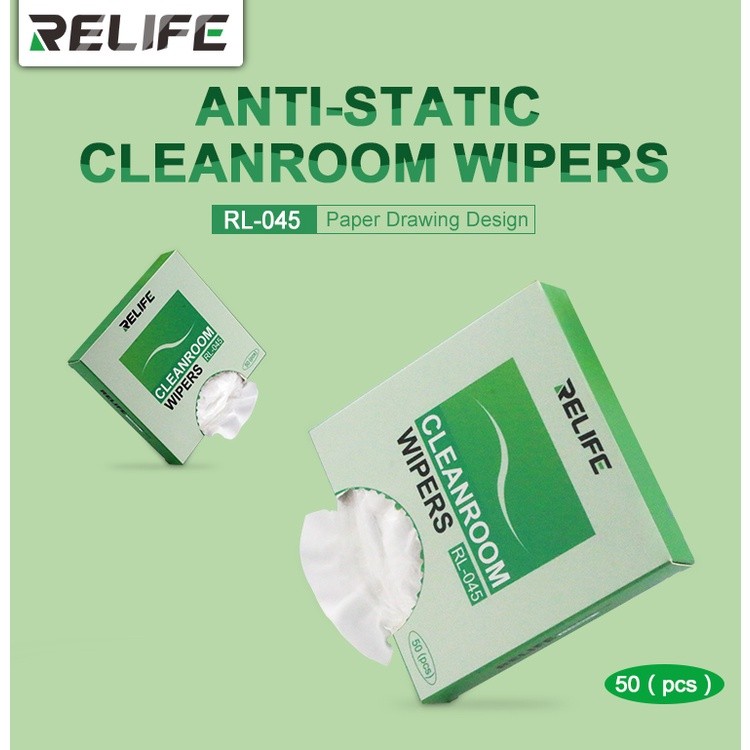 Relife RL-045 Sợi Polyester mềm mại và sạch sẽ Khăn lau chống tĩnh điện Khăn lau không bụi cho điện 