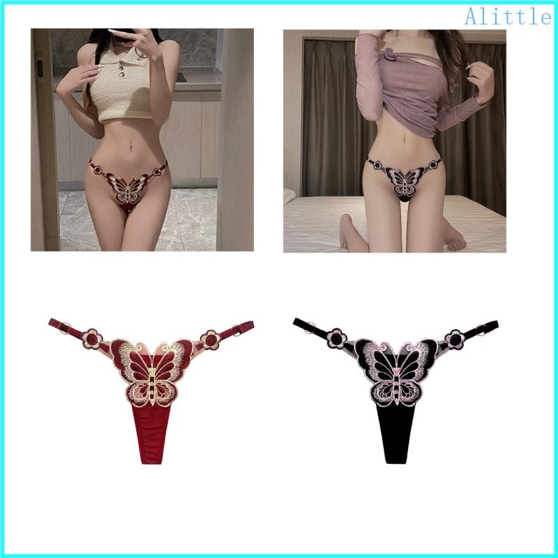 Alia Nữ Bướm Thêu Lưới Thấp Tầng Quần Lót Đáy Quần