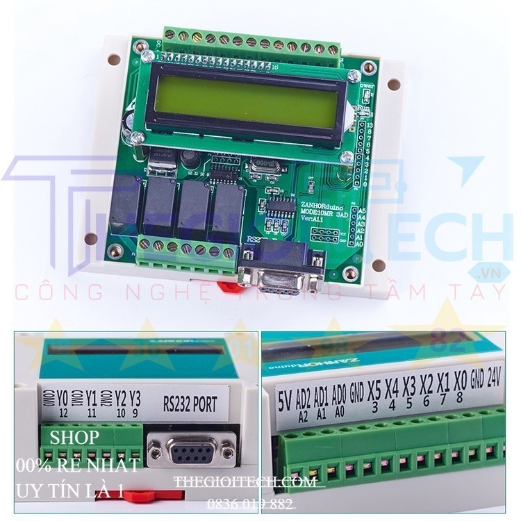 Bảng điều khiển công nghiệp Bộ điều khiển lập trình PLC Arduino UNO 328P Mega2560 LCD1602 12V 24VDC 