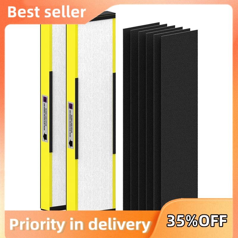 2 gói FLT5000 Bộ phận thay thế bộ lọc HEPA cho máy lọc Germ Guardian AC5000, AC5000E, AC5250PT, AC53