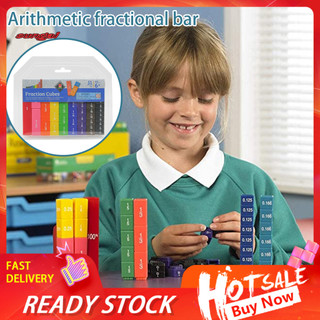 Sun _ Math Cubes Công cụ học tập phân số 51 chiếc Tháp phân số Khối lập phương Bộ học toán Đồ chơi giáo dục cho trường tiểu học Bổ sung hỗ trợ phần trăm thực hành