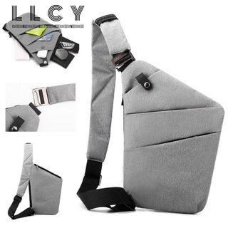 Túi đeo chéo du lịch LLCY, Túi đeo ngực nhỏ siêu mỏng chống trộm, Túi đeo chéo Mini có dây kéo Nylon