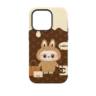 Ốp Điện Thoại Happy labububudu 2 Lớp Tương Thích iPhone11 12 13 14 15 12Promax 13Promax 14Pro 14Promax X XS XR IJ6G