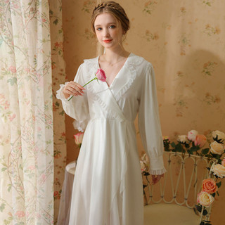 Sản Phẩm Mới Cotton Váy Ngủ Bé Gái Xuân Thu Đông Dài Tay Pháp Retro Phong Cách Công Chúa Ngọt Ngào Nguyên Chất Desire Phong Cách Bộ Đồ Ngủ Váy Dài Gợi Cảm