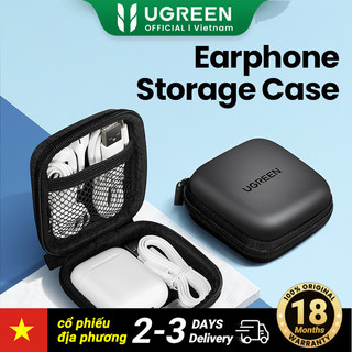 Hộp đựng tai nghe UGREEN Tai nghe nhỏ Hộp đựng cứng Túi đựng có túi Mesk và dây kéo