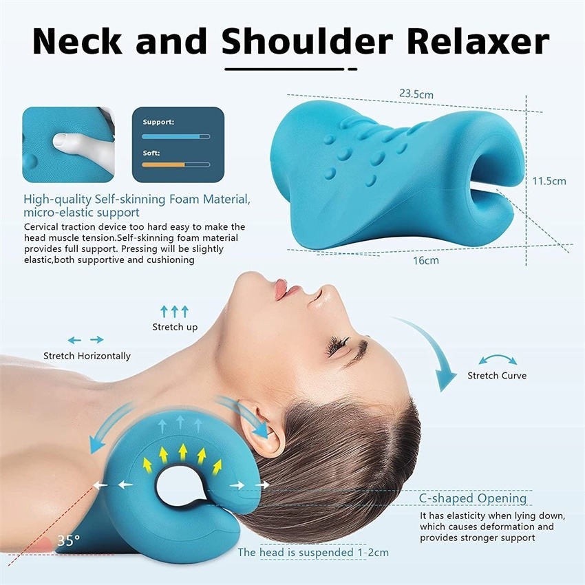 Cổ Vai Máy Mát Xa Gối Cổ Tử Cung Cột Sống Điều Chỉnh Cáng Massage Gối Giảm Đau Cổ Máy Mát Xa