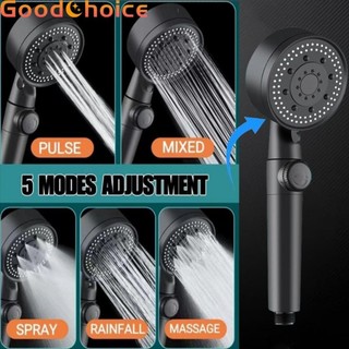 Shower Head Universal Interface 5 Mode ABS Adjustable Handheld Removable