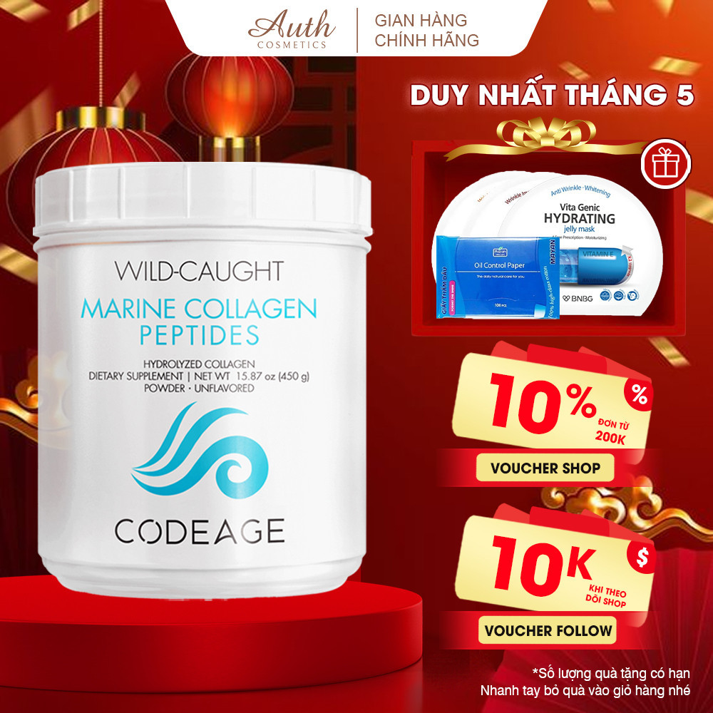 Bột collagen từ cá CodeAge Wild Caught Marine Collagen Peptides Powder 450g