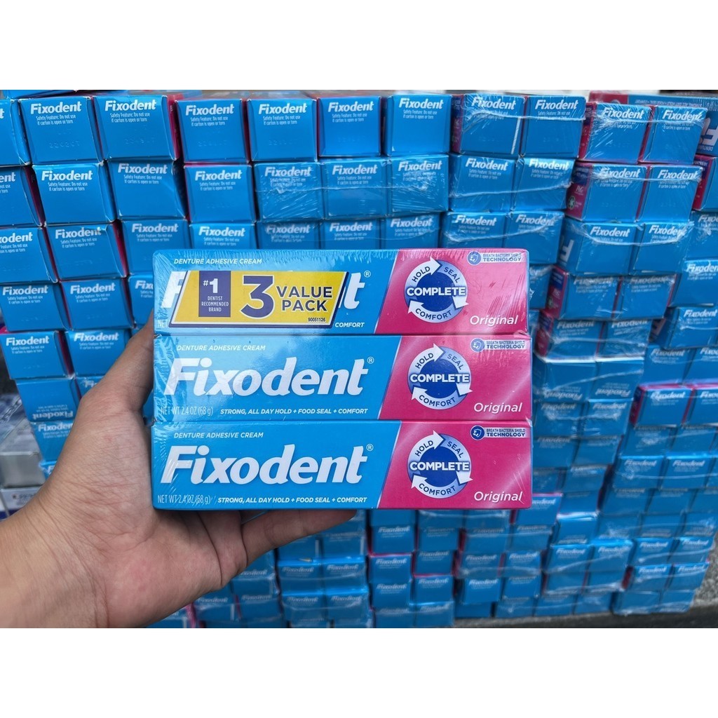 [MẪU MỚI] 1 tuýp Keo dán răng giả Fixodent 68g hàng chính hãng/ Fixodent Denture Adhesive