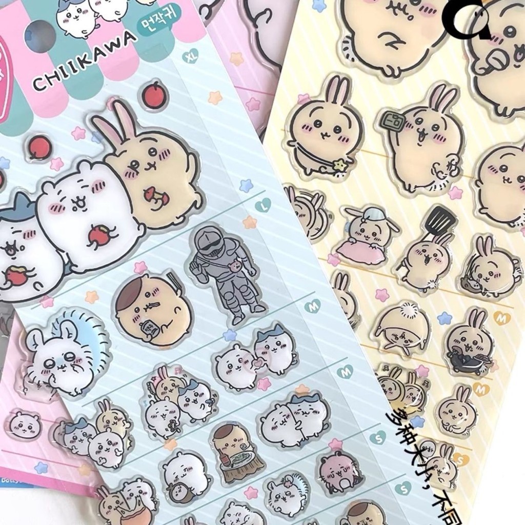 Galici Anime Nhật Bản Chiikawa Dễ Thương Thả Keo Dán / Hachiware Usagi Máy Tính Miếng Dán Trang Trí Ba Chiều Dễ Thương