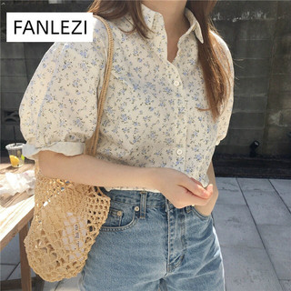 FANLEZI áo sơ mi nữ áo kiểu hàn quốc phong cách Xinh  chic Tối giản WCS2440C4L 19Z240508
