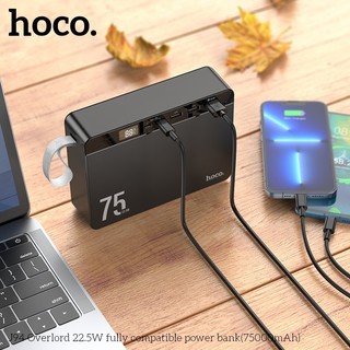 Pin dự phòng chính hãng Hoco sạc nhanh không dây J94 75000mAh usb QC3.0 22.5W, typec PD 20W có màn hình LCD dòng 2024
