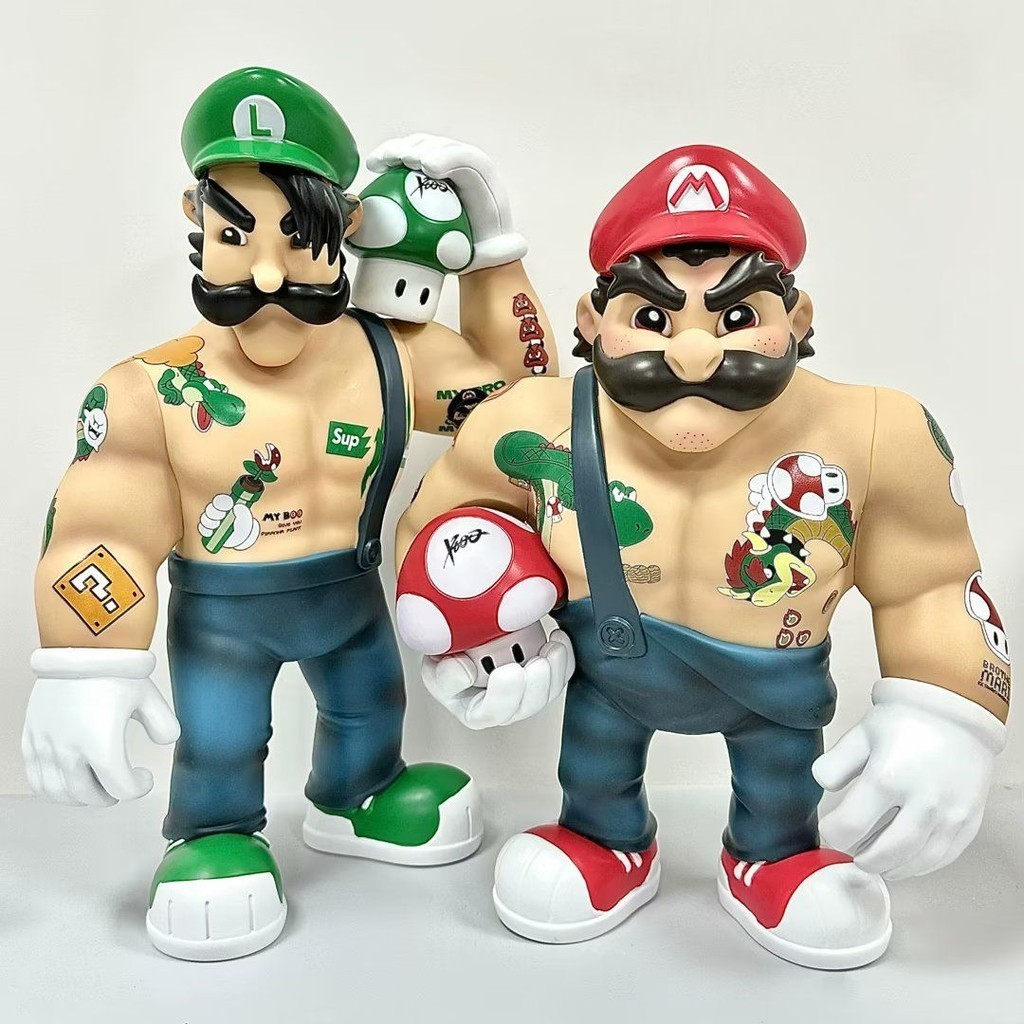 Super Mario Muscle Mario Anime Hợp Thời Trang Chơi Búp Bê Đồ Chơi Hình