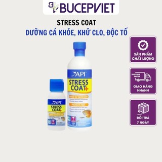 Stress Coat API -Giảm stress, dưỡng cá khỏe, phục hồi chất nhờn, chống tuột nhớt, Khử độc nước hồ cá