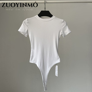 ZUOYINMO bodysuit áo hở lưng áo liền quần chic Phong cách rực rỡ Thoải mái WCS24414UL 19Z240511