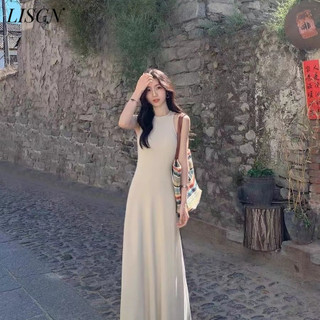 LISCN váy Đầm váy nữ body đầm Hàn Phong Xu hướng INS Casual WLQ2450I8U 20Z240512