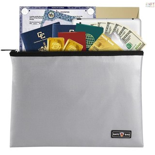 Túi đựng tài liệu chống cháy Thư mục tập tin chống cháy và chống nước Túi đựng tiền Túi lưu trữ an toàn Người tổ chức có khóa kéo Đóng cửa cho tệp A4 Tiền mặt Trang sức hộ chiếu và vật có giá trị