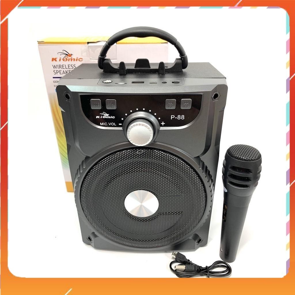Loa Bluetooth Karaoke P88 Kèm Micro hát có dây tiện lợi [BẢO HÀNH VÀ ĐỔI TRẢ]