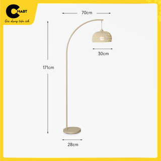 𝐂𝐌𝐀𝐑𝐓.𝐆𝐢𝐚 𝐝𝐮̣𝐧𝐠 Đèn Cây Đứng Đèn Sàn Cong Lồng Đan Decor Siêu Chill CM33