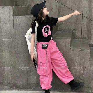 Quần yếm Influencer Thể Thao Trẻ Em Quần Áo Phong Cách Mới Thời Trang Bé Gái Phù Hợp Với Phong Cách Mùa Hè Trẻ Em Mùa Hè Vừa Lớn Trẻ Em Quần Áo Mùa Hè