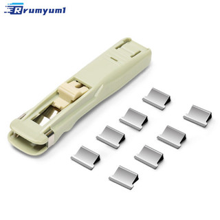 Còn hàng! Thiết bị kẹp đẩy Giấy cầm tay cầm tay nhanh Clam Clip Dispenser Cố định kẹp bấm cho văn phòng trường học