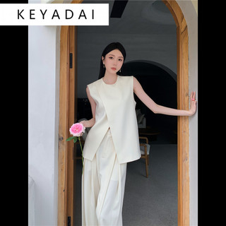 Keyadai chân váy chân váy chữ cute đơn giản thời trang ins wsq24513y3 22z240527