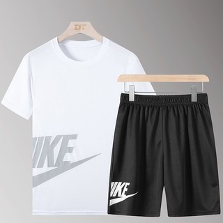 Q Tazi bộ đồ thể thao nam bộ hai mảnh Áo thun + quần short nhanh khô Trộn và kết hợp nhiều màu sắc
