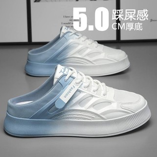 Giày sục nam Giày Nam Mùa Hè 2024 Phong Cách Mới Thoáng Khí Giày Lưới Nam Slip-On Người Lười Gót Nửa Dép
