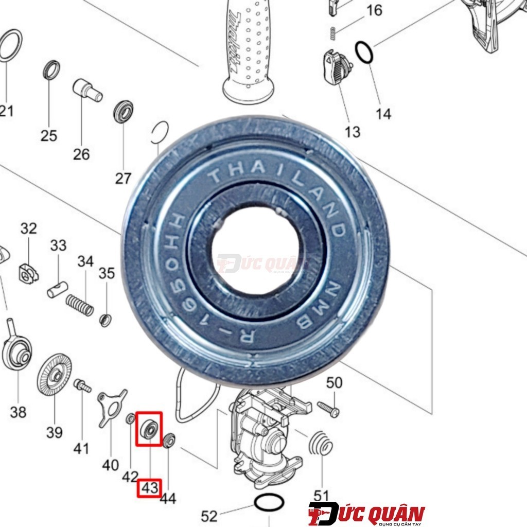 Bạc đạn 625ZZ máy Makita DCS551/ DHR171 210065-6