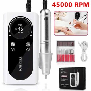45000rpm wireless electric nail drill machine e file manicure led art drill kits