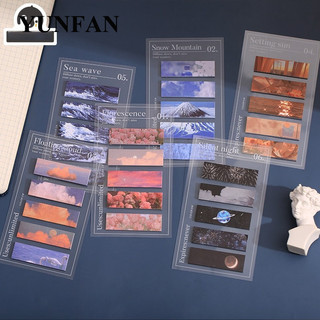 Yunfanset up 100 tờ giấy và viết ra các mẫu phong cảnh đẹp