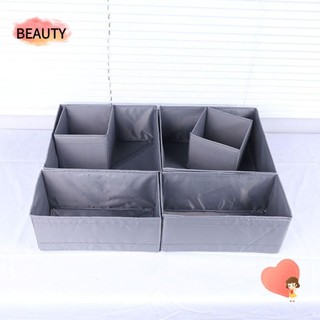 Hộp sắp xếp tủ quần áo BEAUTY, Vải nghệ thuật Xám / Trắng / Tím, Quần áo sắp xếp đồ lót có thể gập lại thời trang