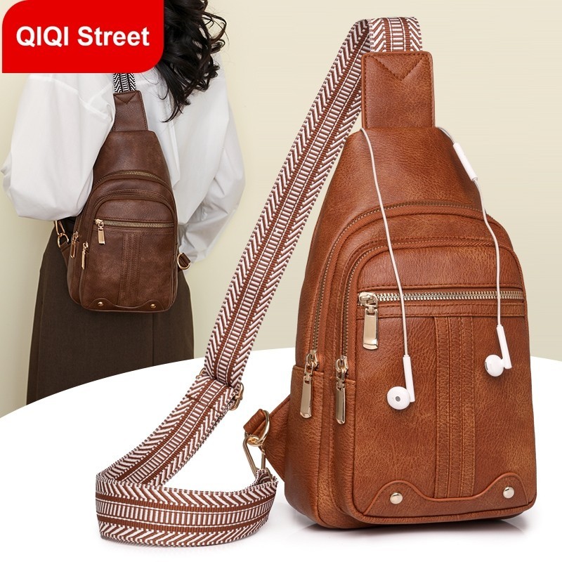 Túi đeo ngực thời trang mới và bền bỉ bằng da PU chống thấm nước hàng ngày Túi mẹ nhiều dịp