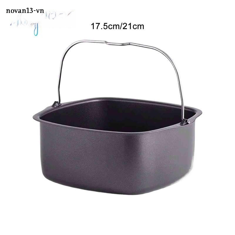 Bagsmart MagiDeal nồi chiên không khí bằng thép carbon, nồi nướng, hộp giấy nướng, máy nướng bánh, không chiên dầu phụ kiện nướng bánh pizza