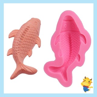 Be > 3D Khuôn Xà Phòng Silicon Hình Cá DIY Đất Sét Nhựa Làm Bánh Sô Cô La Trang Trí Khuôn Nướng Bánh