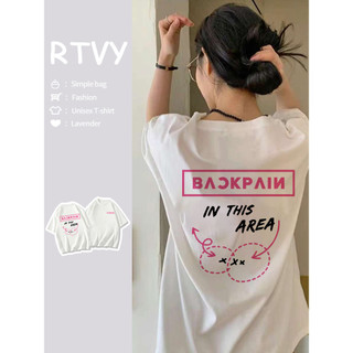 「RTVY」Áo thun nữ tay ngắn rộng 100% Cotton Áo thun thoáng khí Áo thun dễ thương