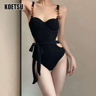 Koetsu Đồ bơi nữ bikini gợi cảm ngực nhỏ tập hợp siêu cổ tích ngày lễ suối nước nóng rỗng áo tắm hở lưng
