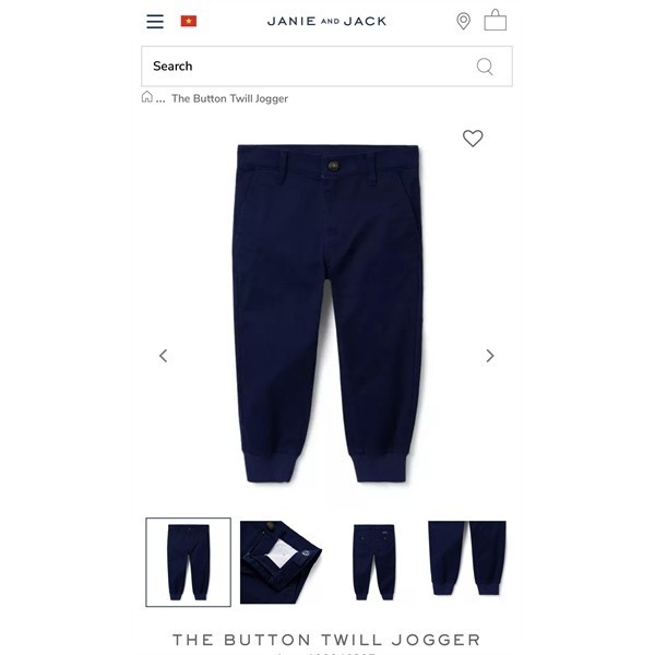 Quần jogger JANIE AND JACK - mầu tím than