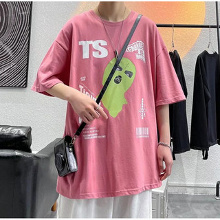 [Plus Size M-8XL] Áo thun nam Áo thun Cotton tay ngắn cỡ lớn Áo thun cỡ lớn hợp thời trang Hàn Quốc Áo thun in hình hoạt hình vui nhộn Áo thun nửa tay quá khổ Áo thun trẻ trung