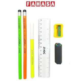 Bộ dụng cụ học sinh doms neon prime kit 7141