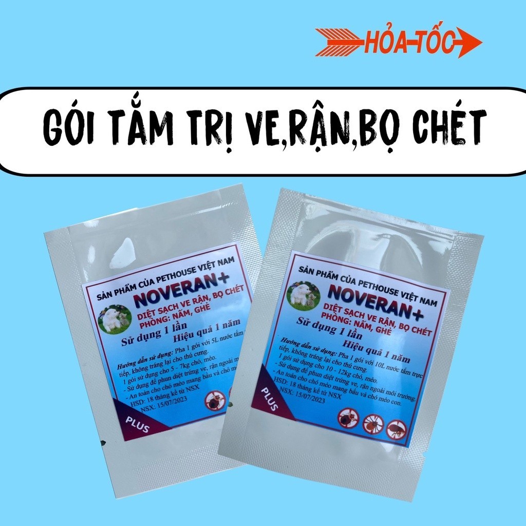 [Giá Gốc] Thuốc Tắm Trị Ve-Rận-Bọ Chét 1 Lần Sạch 100% Hiệu Quả Kéo Dài 1 Năm