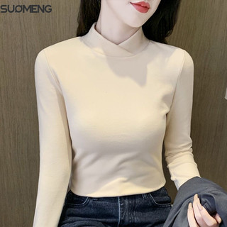 Áo Thun Tay Dài Cổ Lọ Ôm Dáng Phong Cách Mới Mùa Thu Dễ Phối Đồ Cho Nữ