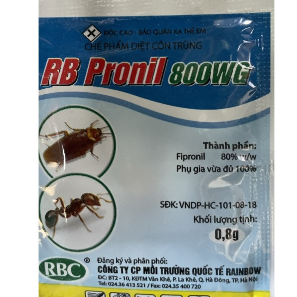 sản phẩm diệt kiến gián và côn trùng trong gia đình RB PRONIL gói 0.8gr